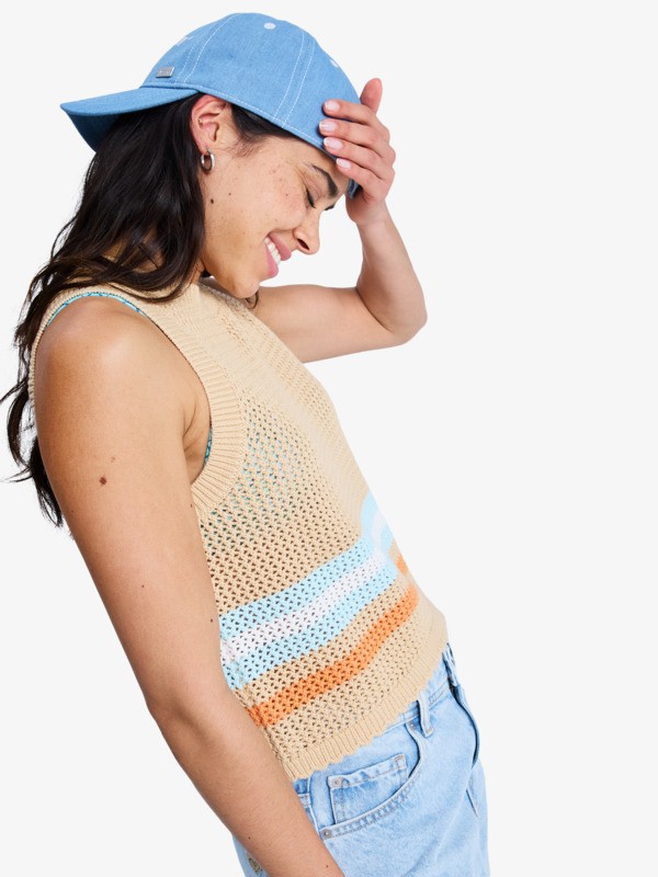 1 Sandy Shells - Top de punto para mujer Beige ERJSW03694 Roxy