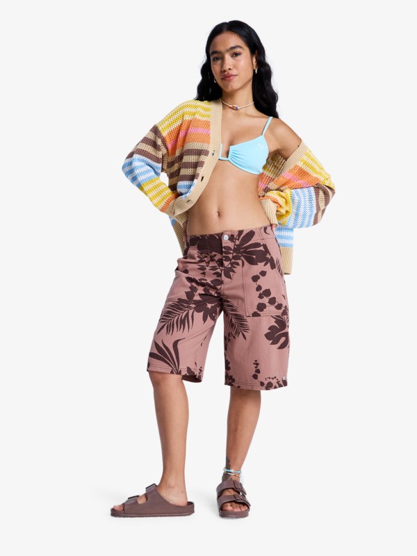 4 Cosmic Coast Stripes - Jersey Abierto con Botones para mujer Blanco ERJSW03695 Roxy