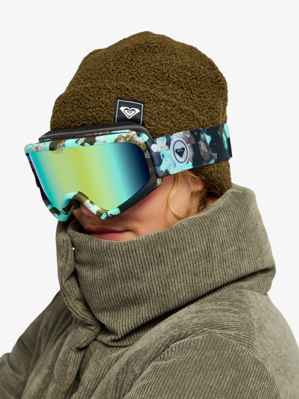 【1734】ROXY　ロキシー　MOONRIDE＿AF　ムーンライド Moonride - Women's Green Ski/Snowboard Goggles | Roxy