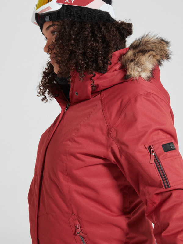 Womens red snow jacket sale