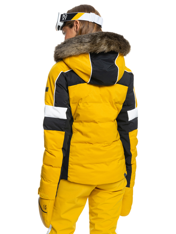 9 Snow Blizzard - Insulated Snow Jacket for Women Yellow ERJTJ03382 Roxy