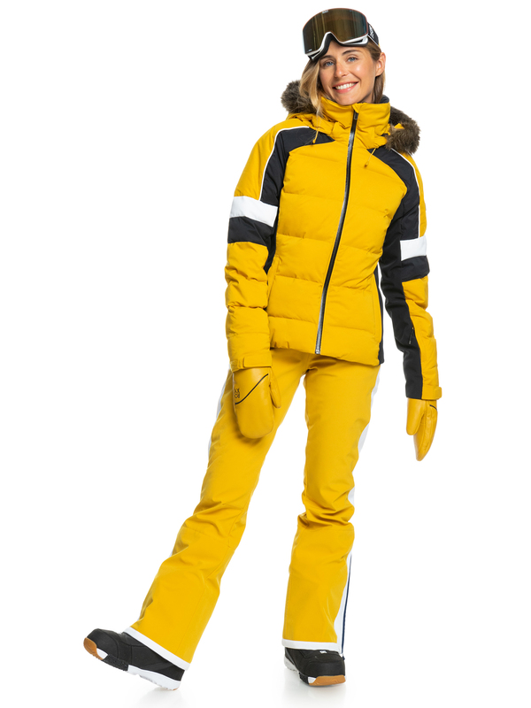 8 Snow Blizzard - Insulated Snow Jacket for Women Yellow ERJTJ03382 Roxy