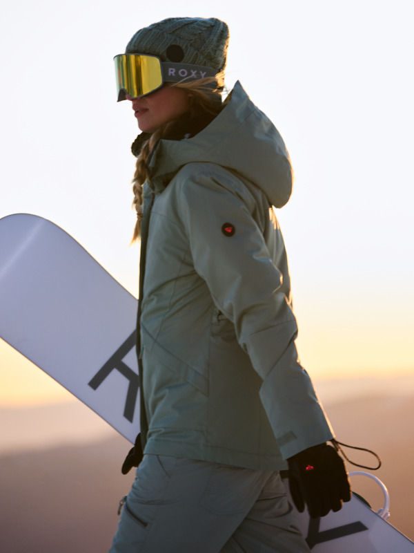 1 Illumine Warmlink - Snowboardjack voor Dames Green ERJTJ03462 Roxy