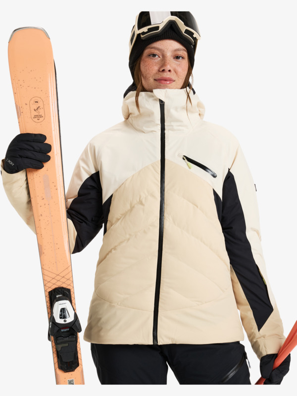 2 Luna Frost - Giacca da Snowboard da Donna Beige ERJTJ03464 Roxy