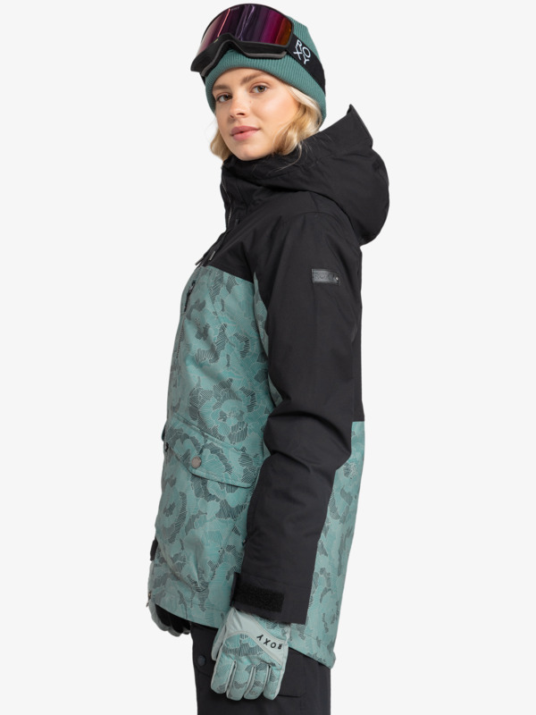 6 Stated - Snow Jacket for Women Green ERJTJ03467 Roxy