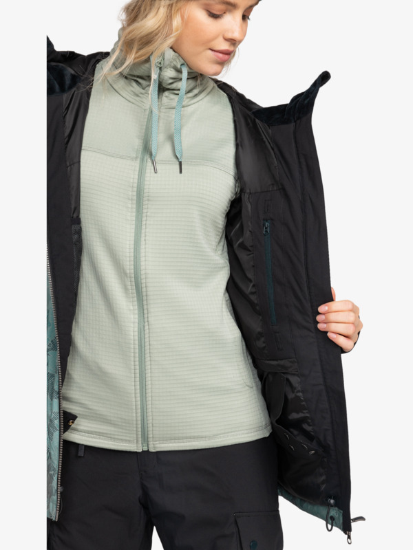 11 Stated - Chaqueta snow para mujer Verde ERJTJ03467 Roxy