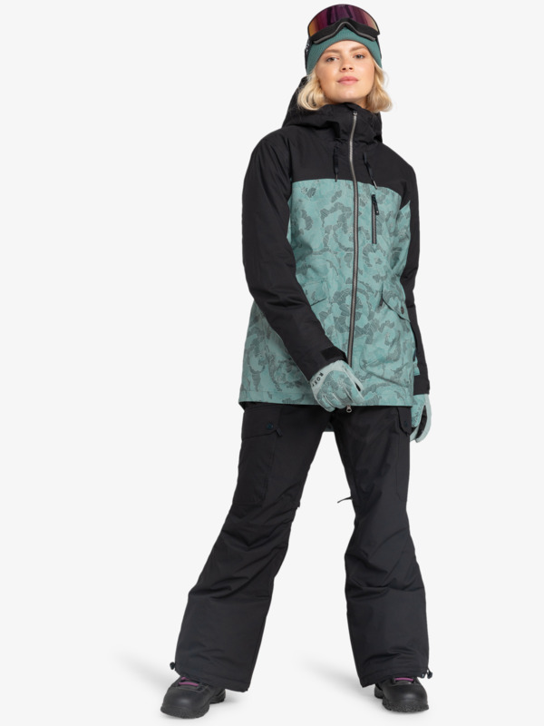 13 Stated - Snowboardjack voor Dames Green ERJTJ03467 Roxy