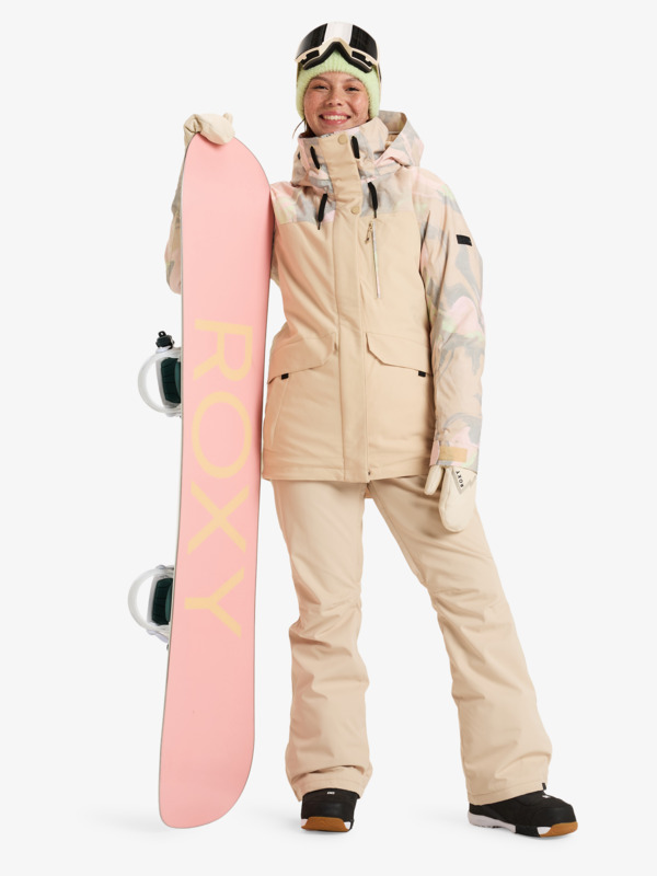 2 Dawnrae - Giacca da Snowboard da Donna Beige ERJTJ03471 Roxy