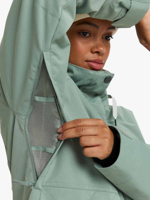 7 Billie - Snowboardjack voor Dames Green ERJTJ03483 Roxy