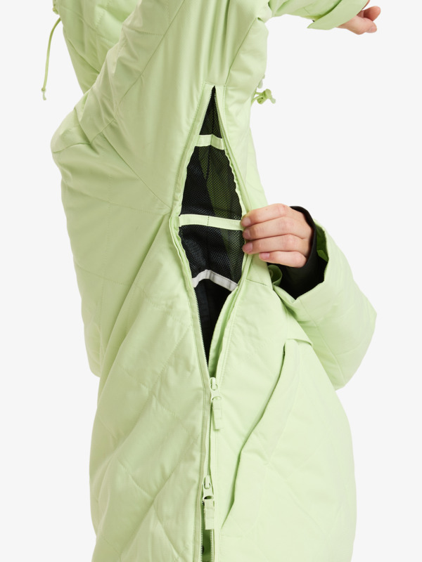 12 Radiant Lines Overhead - Veste de snow pour Femme Vert ERJTJ03487 Roxy