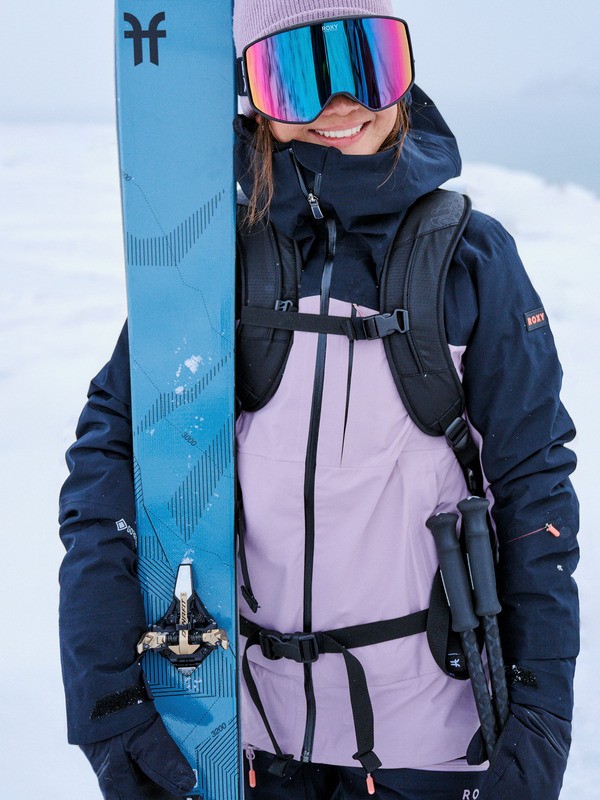 1 GORE-TEX® Lunalite 3L - Technisch Snowjack voor Dames Purple ERJTJ03505 Roxy