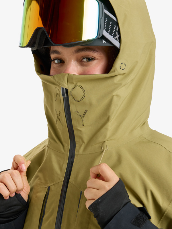 4 GORE-TEX® Stretch Purelines - Technical Snow Jacket for Women Beige ERJTJ03506 Roxy