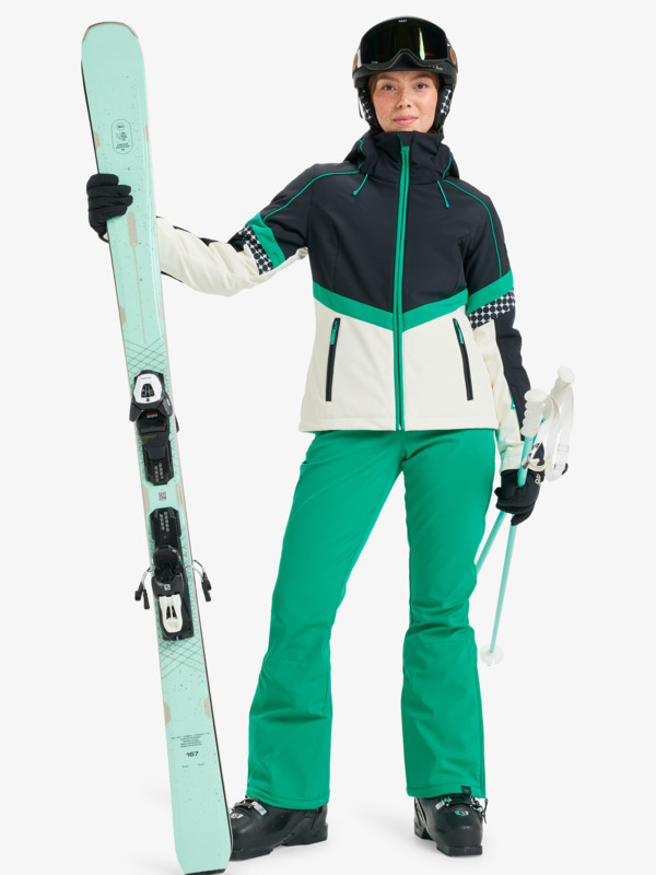 2 Peak Chic 15K - Technische Snow-Jacke mit Kapuze für Frauen Schwarz ERJTJ03512 Roxy