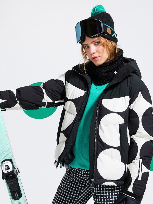 roxy, Alofted Puffy 15K - Veste de snow technique pour Femme, TRUE BLACK BIG DOTS (kvj4) 4 Alofted Puffy 15K - Veste de snow technique pour Femme Noir ERJTJ03514 Roxy