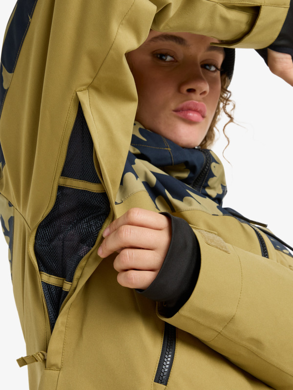 7 Stated - Technical Snow Jacket for Women Beige ERJTJ03515 Roxy