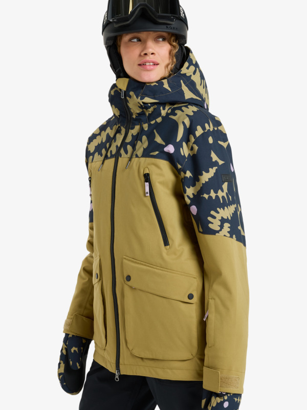 1 Stated - Technical Snow Jacket for Women Beige ERJTJ03515 Roxy
