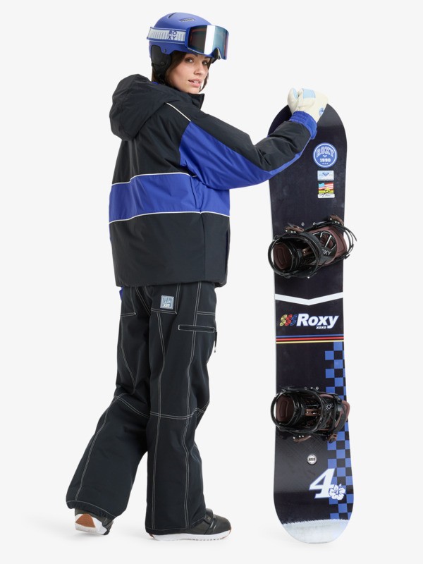 4 Chloe Kim 10K - Funktionelle Snow-Jacke mit Kapuze für Frauen Schwarz ERJTJ03516 Roxy