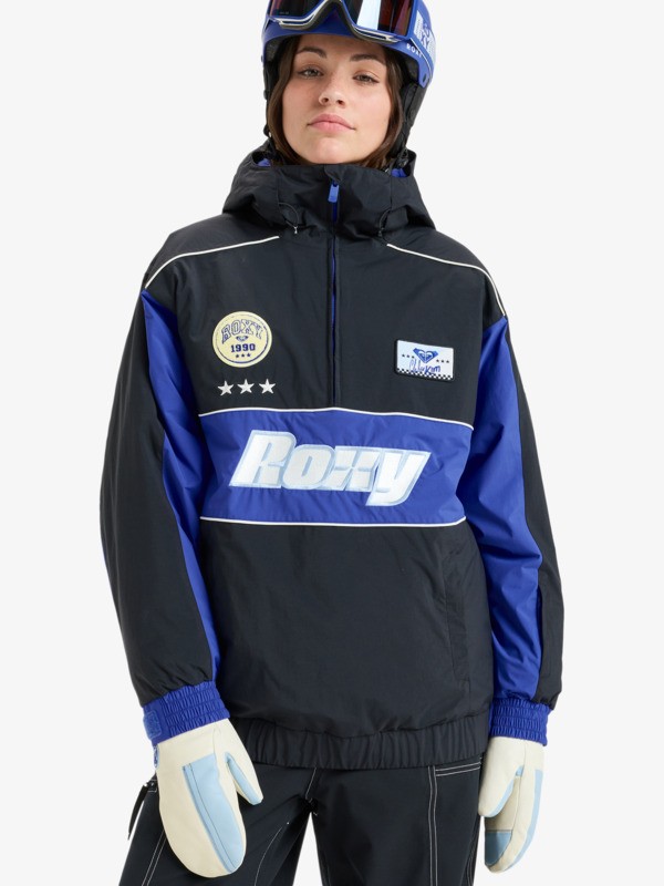 0 Chloe Kim 10K - Funktionelle Snow-Jacke mit Kapuze für Frauen Schwarz ERJTJ03516 Roxy