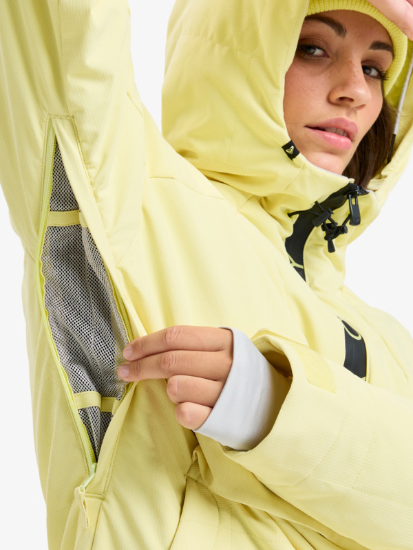 9 Radiant Lines Overhead - Technical Snow Jacket for Women Yellow ERJTJ03517 Roxy