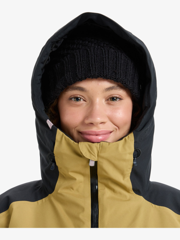 8 Stormdash 20K - Funktionelle Snow-Jacke mit Kapuze für Frauen Beige ERJTJ03520 Roxy