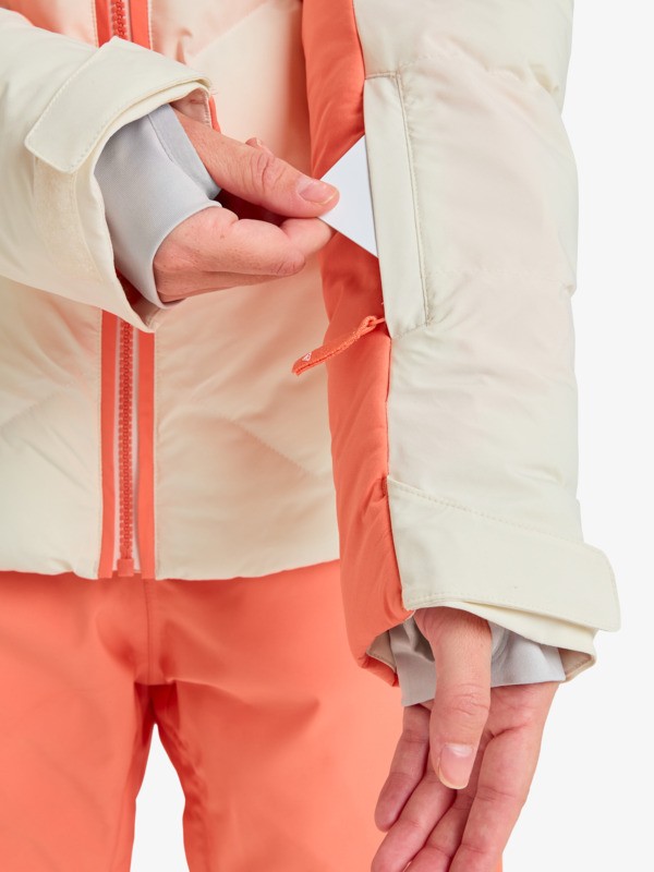 5 Snowdrift 15K - Funktionelle Snow-Jacke mit Kapuze für Frauen Weiss ERJTJ03525 Roxy