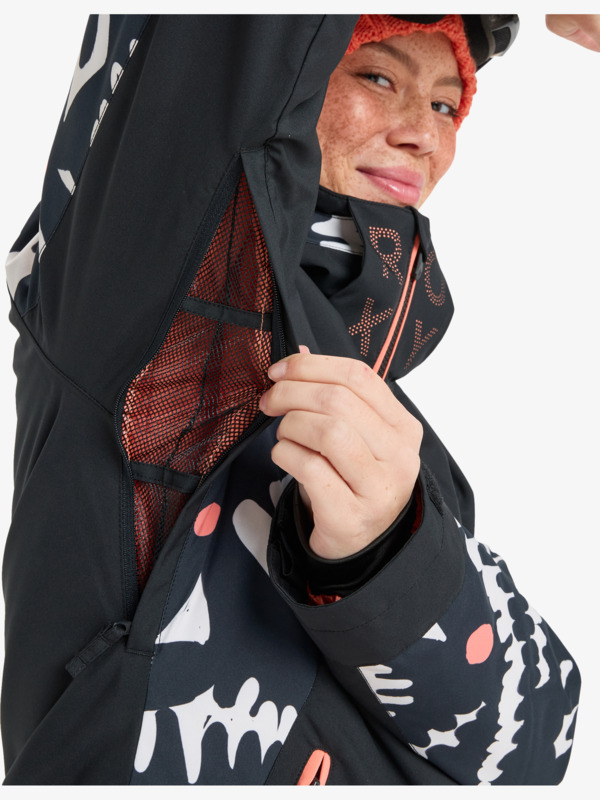 7 Free Jet 10K- Technisch Snowjack voor Dames Black ERJTJ03527 Roxy