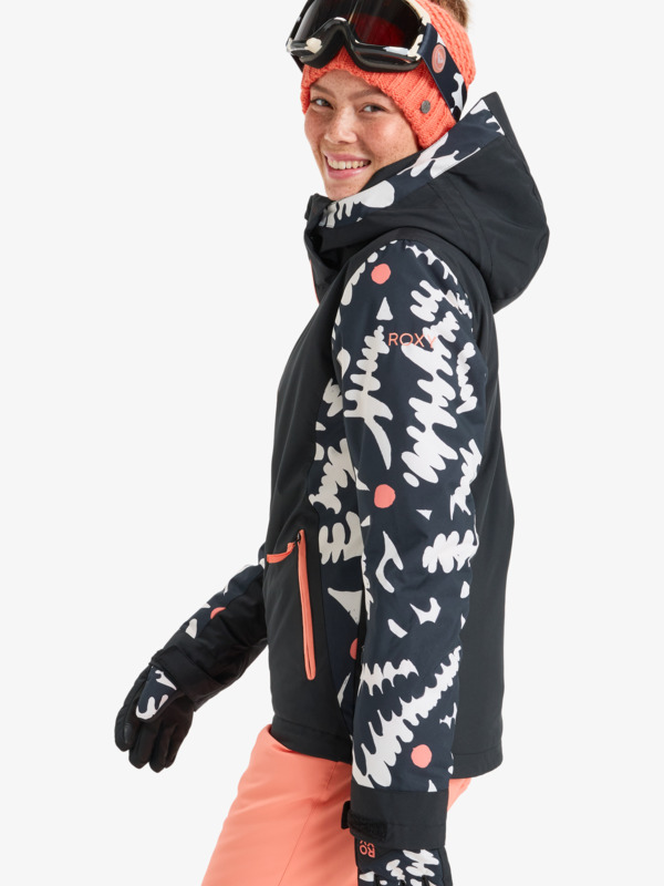 1 Free Jet 10K- Technisch Snowjack voor Dames Black ERJTJ03527 Roxy