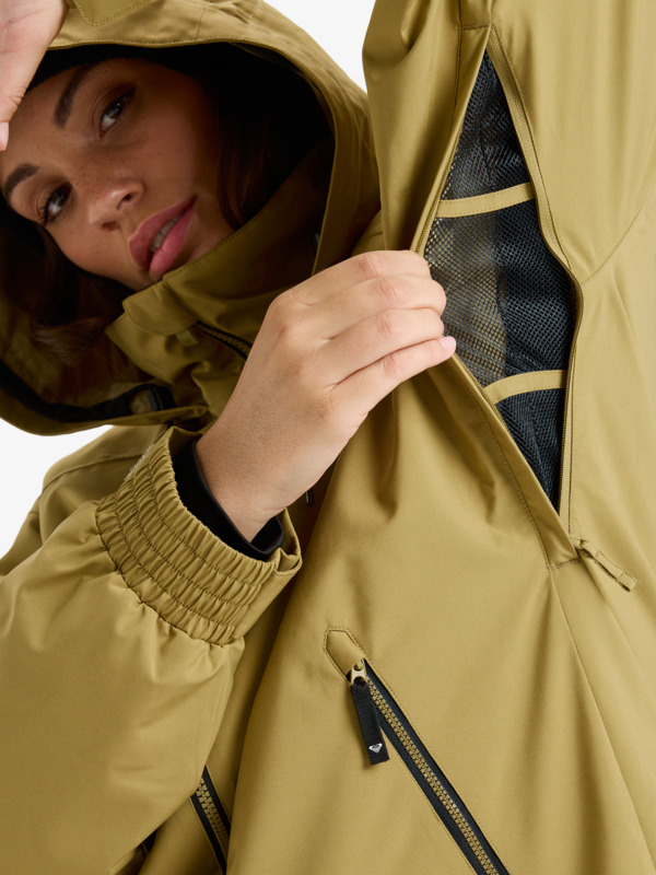 9 Landscape 10K - Veste de snow technique pour Femme Beige ERJTJ03532 Roxy
