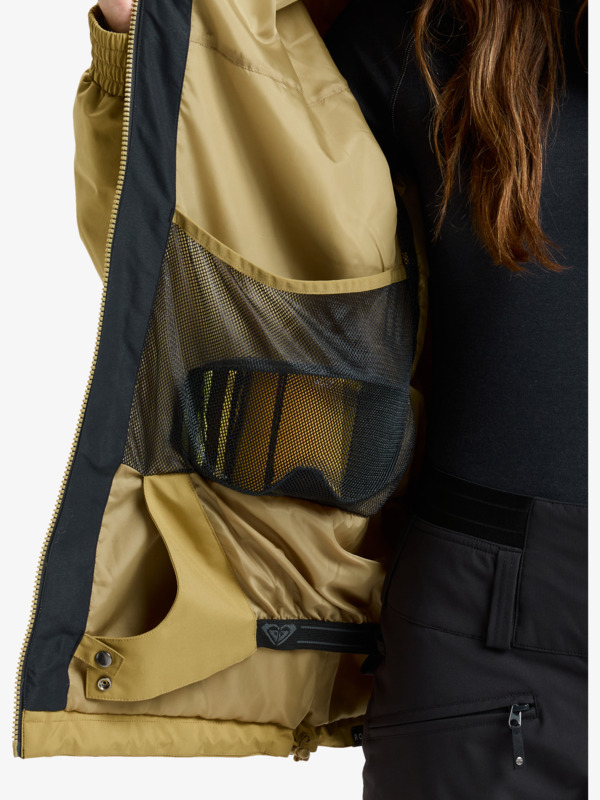 12 Landscape 10K - Veste de snow technique pour Femme Beige ERJTJ03532 Roxy