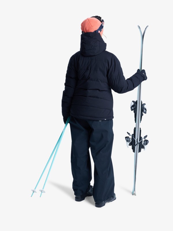 4 Snowyhill Puffy 10K - Funktionelle Snow-Jacke mit Kapuze für Frauen Schwarz ERJTJ03535 Roxy