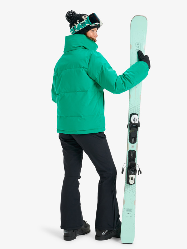 4 Snow Winter Rebel - Technical Snow Jacket for Women Green ERJTJ03545 Roxy