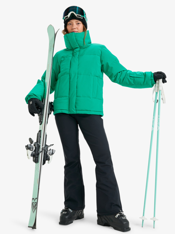 2 Snow Winter Rebel - Technical Snow Jacket for Women Green ERJTJ03545 Roxy
