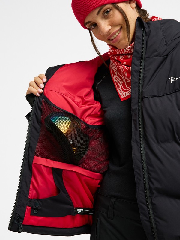 13 15K Alofted Puffy Sort ERJTJ03556 Roxy