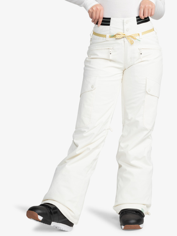 0 Passive Lines - Pantalon de snow technique pour Femme Blanc ERJTP03228 Roxy