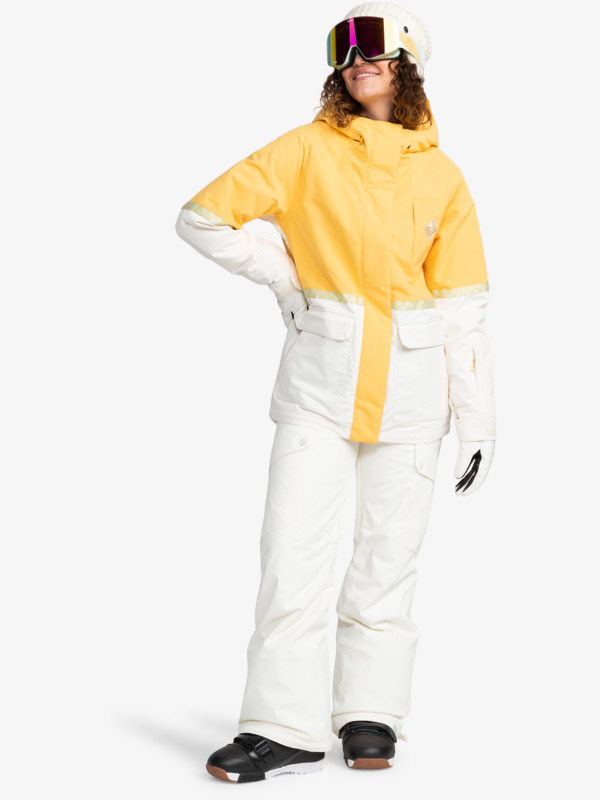 6 Passive Lines - Technical Snow Pants for Women White ERJTP03228 Roxy