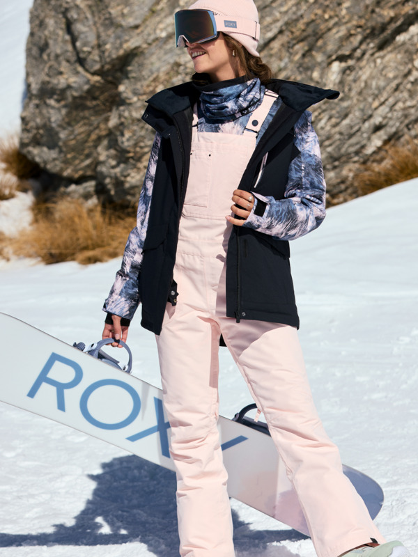 5 Rideout - Bib Snow Pant for Women Pink ERJTP03267 Roxy