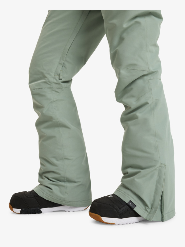 7 Rideout - Bib Snow Pant for Women Green ERJTP03267 Roxy