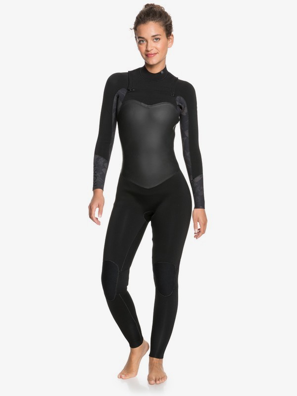 4 3/2mm Satin - Chest Zip Wetsuit for Women Black ERJW103037 Roxy