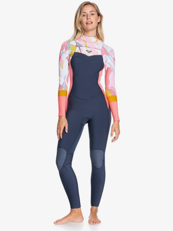 0 5/4/3mm Syncro GBS - Traje de Surf con Cremallera en el Pecho para Mujer Gris ERJW103083 Roxy