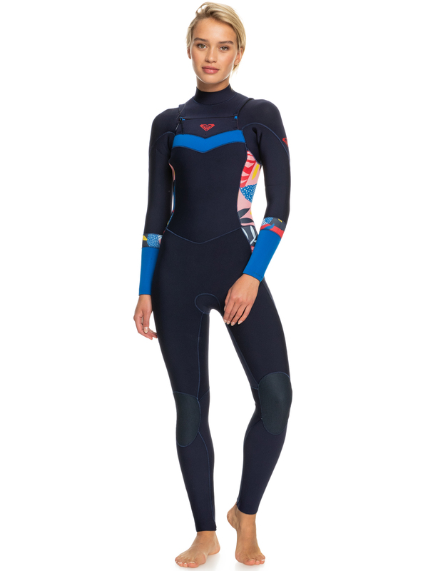 0 4/3mm Syncro - Chest Zip Wetsuit for Women Blue ERJW103086 Roxy