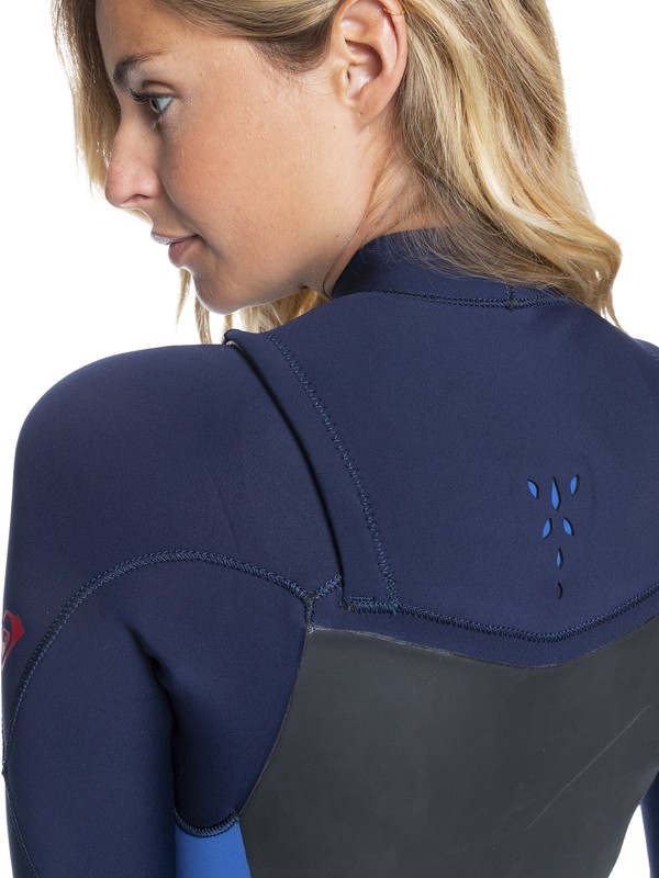 4 3/2mm Syncro GBS - Traje de Surf con Cremallera en el Pecho para Mujer - Azul Azul ERJW103088 Roxy