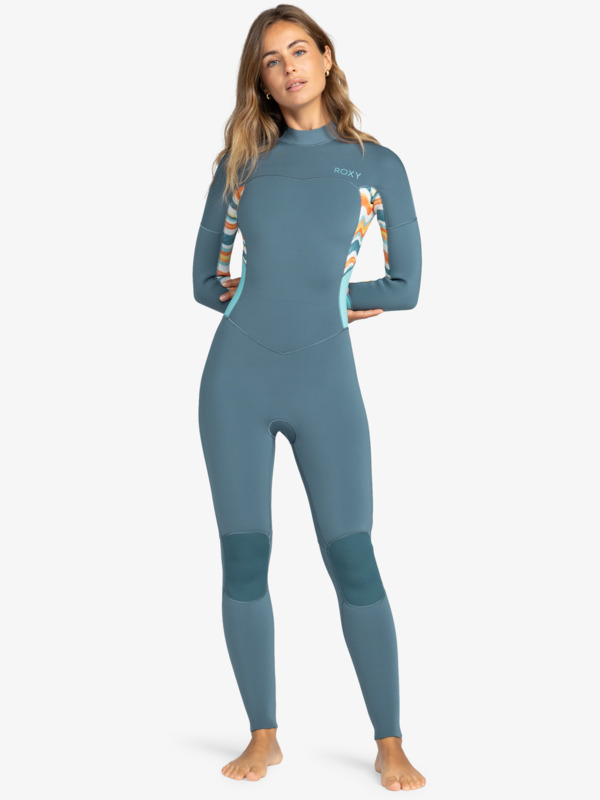 6 3/2mm Swell Series 2022 - Back Zip Wetsuit for Women Blue ERJW103121 Roxy