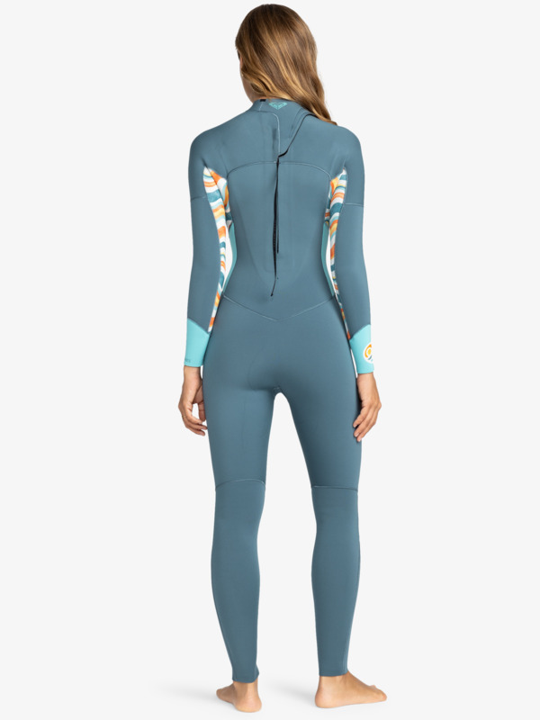 12 4/3mm Swell Series - Wetsuit met een Achterrits voor Dames Blue ERJW103124 Roxy