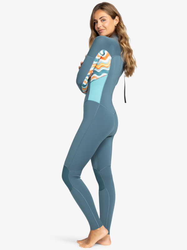 7 4/3mm Swell Series - Wetsuit met een Achterrits voor Dames Blue ERJW103124 Roxy