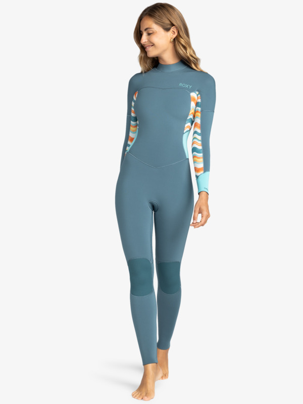 11 4/3mm Swell Series - Wetsuit met een Achterrits voor Dames Blue ERJW103124 Roxy