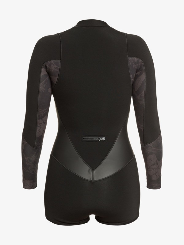 6 1.5mm Satin - Springsuit front zip manches longues pour Femme Noir ERJW403020 Roxy