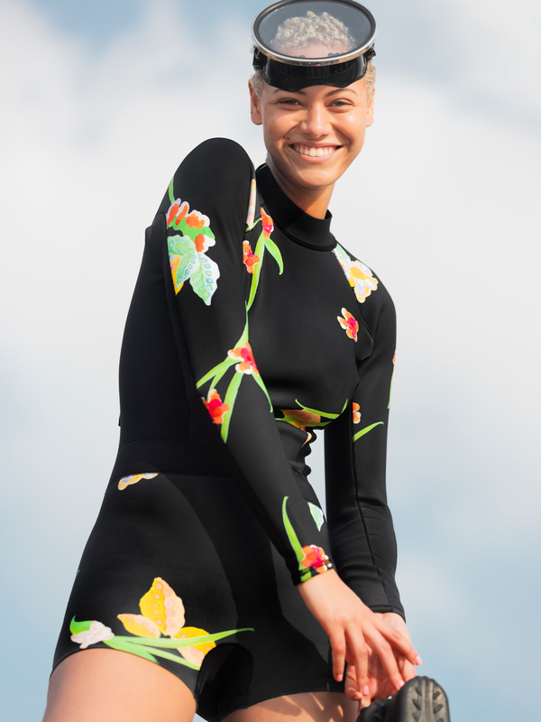 0 1.5mm ROWLEY X ROXY - Springsuit Back Zip pour Femme Noir ERJW403037 Roxy