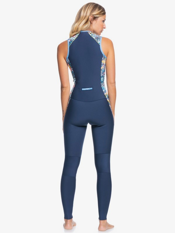 5 1.5mm Marine Bloom - Springsuit Long Jane con cremallera frontal para Mujer  ERJW703011 Roxy
