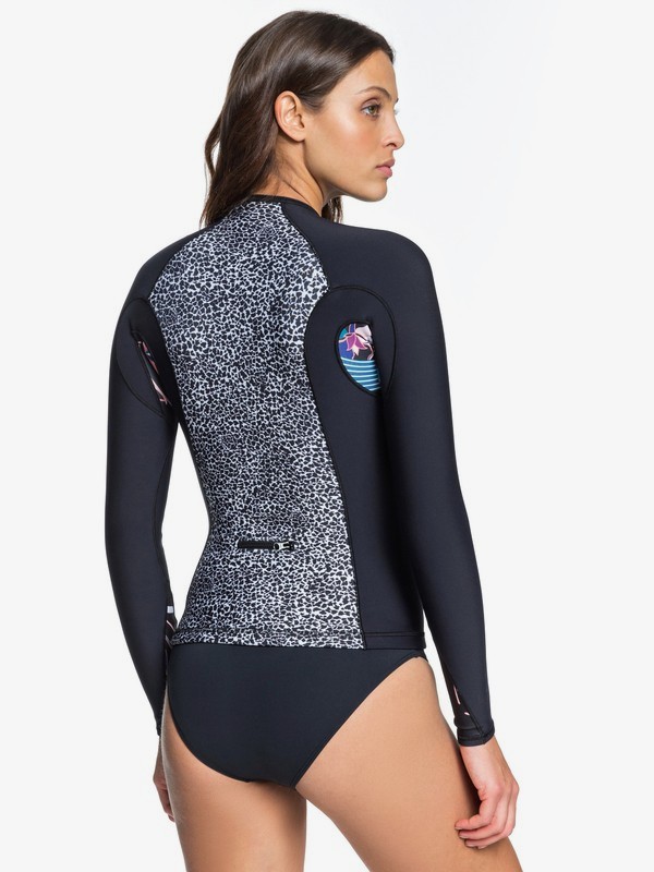 4 1mm POP Surf - Long Sleeve Front Zip Wetsuit Top for Women Multi ERJW803018 Roxy