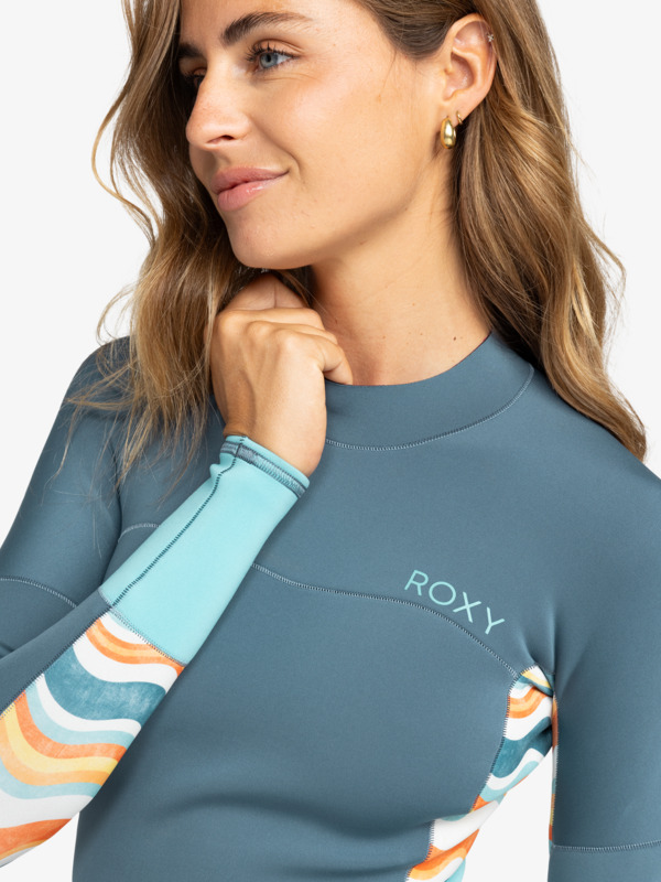 2 1mm Swell Series 2022 - Long Sleeve Wetsuit Top for Women Blue ERJW803026 Roxy